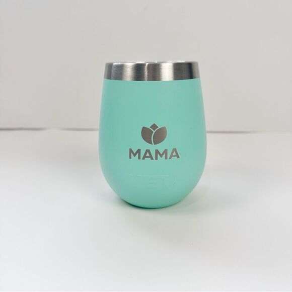 Personalized “ Mama” Yeti 10oz Wine Tumbler Cup in Seafoam - Picture 1 of 6